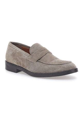 Mocassini Tortora in Pelle Suede Made in Italy PITTARELLO 0730