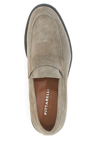 Mocassini Tortora in Pelle Suede Made in Italy PITTARELLO 0730