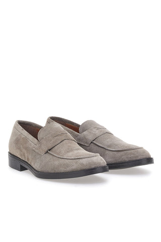 Mocassini Tortora in Pelle Suede Made in Italy PITTARELLO 0730