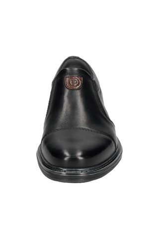 Mocassini eleganti neri in pelle con inserti elasticizzati Bugatti 315AMP614000