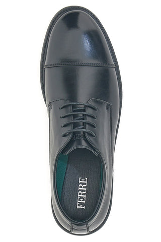 Scarpe stringate nere eleganti in vera pelle Ferré FU210C215