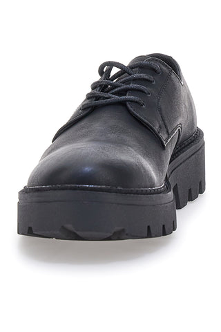 Johes Land 2308113 schwarze Schnürschuhe mit Profilsohle