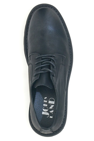 Johes Land 2308113 schwarze Schnürschuhe mit Profilsohle