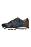 Bugatti 331AG8094141 blaue und braune Ledersneaker mit seitlichem Reißverschluss