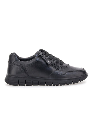 Claremorris 24117840 Schwarze Schnür-Sneaker mit seitlichem Reißverschluss
