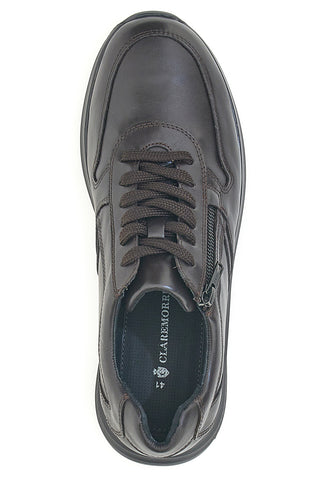 Claremorris 23066510 – Braune Leder-Sneaker mit seitlichem Reißverschluss