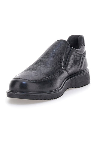Mocassini neri slip-on in pelle con elastici Claremorris 18102995