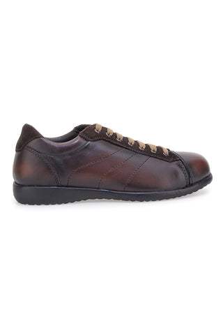Sneakers marroni in vera pelle con finitura sfumata Pittarello 22095681