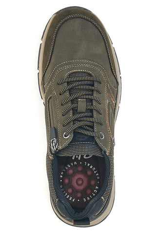 Relife 2472319FR wasserabweisende vegane Khaki-Schuhe mit herausnehmbarer Innensohle