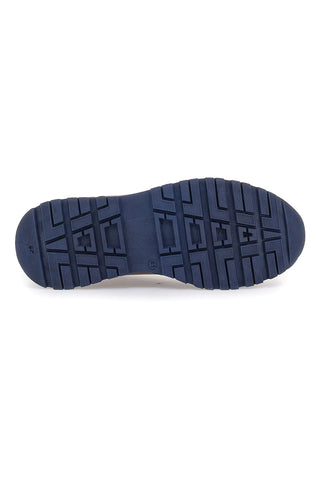 Sneakers marroni e blu in pelle con zip laterale Pittarello eco 25275003