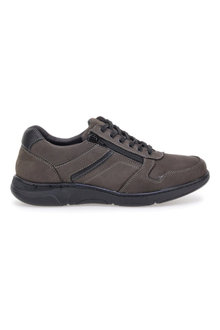 Pittarello Eco 25299008 Graue Freizeitschuhe aus echtem Leder mit seitlichem Reißverschluss