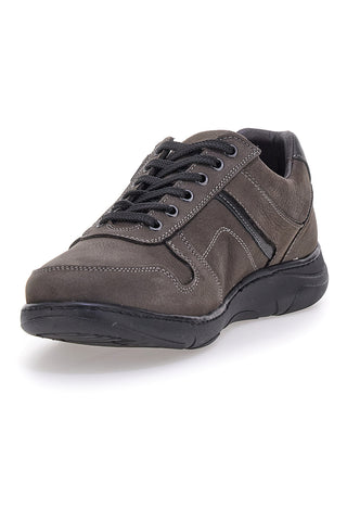 Pittarello Eco 25299008 Graue Freizeitschuhe aus echtem Leder mit seitlichem Reißverschluss