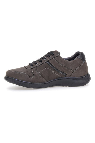 Pittarello Eco 25299008 Graue Freizeitschuhe aus echtem Leder mit seitlichem Reißverschluss