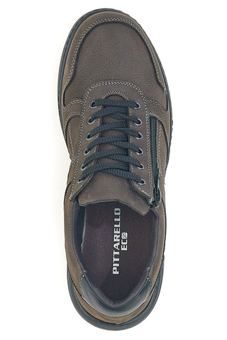 Pittarello Eco 25299008 Graue Freizeitschuhe aus echtem Leder mit seitlichem Reißverschluss