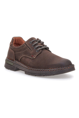 Scarpe stringate marroni in pelle Pittarello eco 252900002