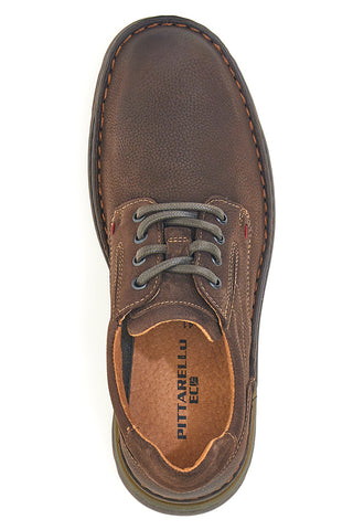 Scarpe stringate marroni in pelle Pittarello eco 252900002
