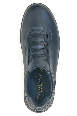 Marco Brandi 2100 Slipper aus echtem Leder, Schwarz