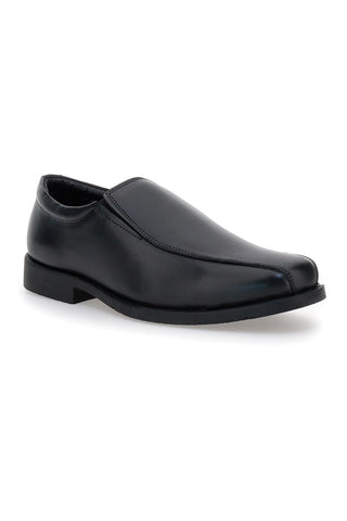 Mocassini neri eleganti slip on in pelle Claremorris 02CROSS