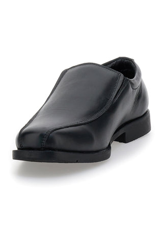 Mocassini neri eleganti slip on in pelle Claremorris 02CROSS