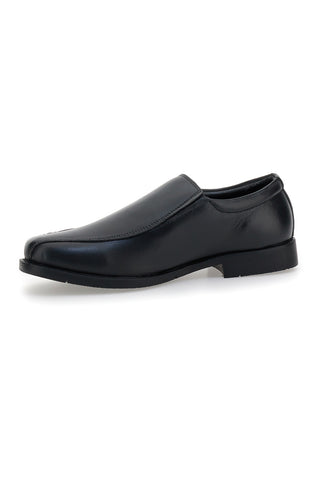 Mocassini neri eleganti slip on in pelle Claremorris 02CROSS