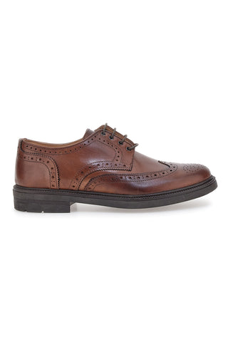 Pittarello Focus 224 Braune Brogue-Schnürschuhe aus echtem Leder