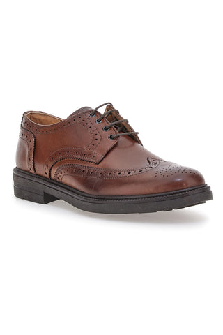 Pittarello Focus 224 Braune Brogue-Schnürschuhe aus echtem Leder