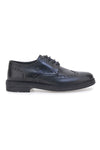 Scarpe stringate nere brogue in vera pelle Made in Italy Pittarello Focus 224