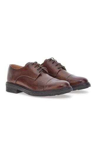 Pittarello Focus 222 Braune Schnürschuhe aus echtem Leder, hergestellt in Italien