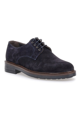 Stringate blu in pelle scamosciata Pittarello 600