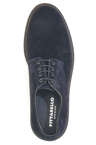 Stringate blu in pelle scamosciata Pittarello 600