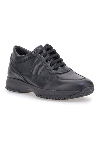 Pittarello 2920 schwarze Leder-Sneaker mit Komfortsohle