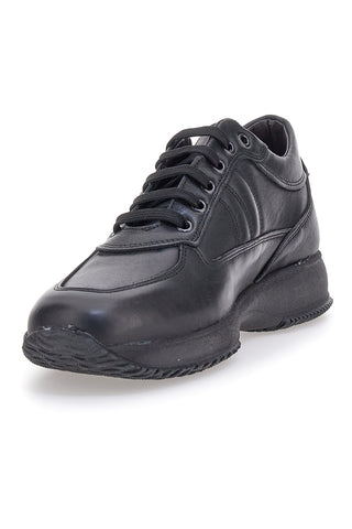 Pittarello 2920 schwarze Leder-Sneaker mit Komfortsohle