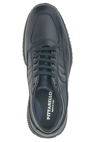 Pittarello 2920 schwarze Leder-Sneaker mit Komfortsohle