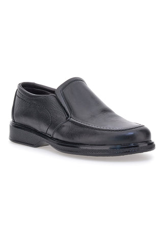 Mocassini neri in pelle con inserti elastici Pittarello 3