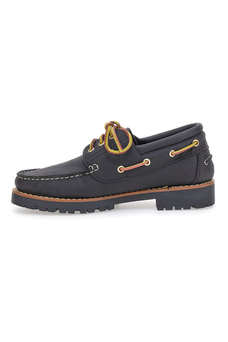 Mocassini da barca in pelle nere PTR 5140