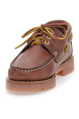 Mocassini barca in pelle marroni PTR 5140