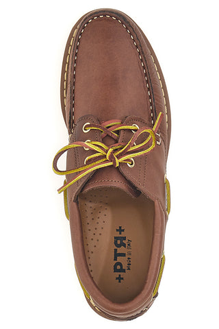 Mocassini barca in pelle marroni PTR 5140