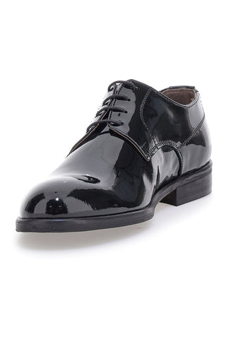 Scarpe stringate nere in vernice lucida Pittarello 600