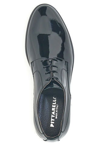 Scarpe stringate nere in vernice lucida Pittarello 600
