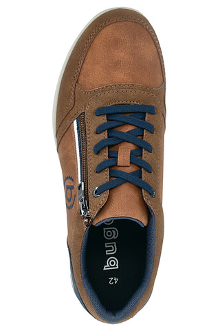 Bugatti braune Herren-Turnschuhe mit seitlichem Reißverschluss 3333071350006300