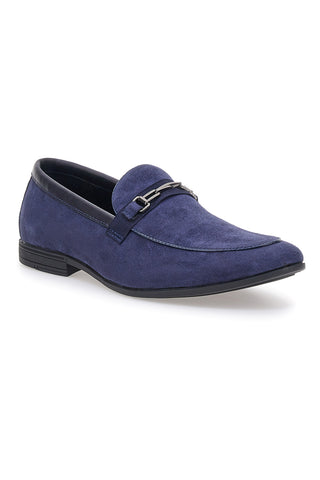 Blaue Mokassins mit Claremorris Horsebit 218014