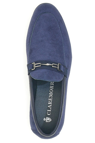 Blaue Mokassins mit Claremorris Horsebit 218014