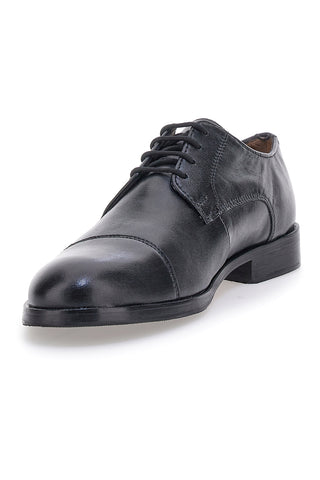 Elegante schwarze Schnürschuhe aus echtem Leder Pittarello Klasse 331
