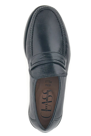 Mocassini neri in vera pelle Pittarello class 336