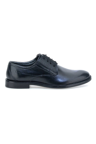 Elegante schwarze Schnürschuhe aus echtem Leder Pittarello Klasse 615