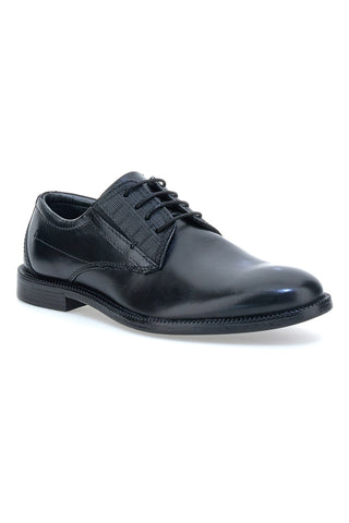 Elegante schwarze Schnürschuhe aus echtem Leder Pittarello Klasse 615