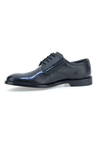 Elegante schwarze Schnürschuhe aus echtem Leder Pittarello Klasse 615