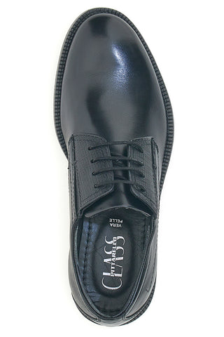 Elegante schwarze Schnürschuhe aus echtem Leder Pittarello Klasse 615
