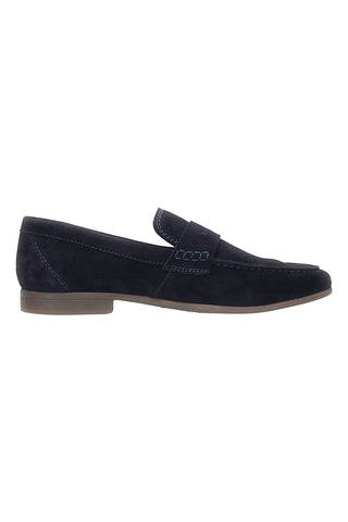 Mocassini blu in pelle scamosciata Bugatti 311AW66014004100