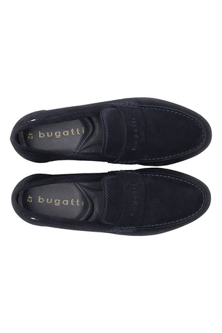 Blaue Wildleder Mokassins Bugatti 311AW66014004100